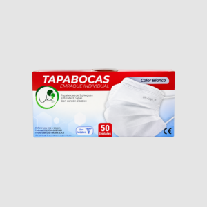 TAPABOCA TRIPLE CAPA BLANCO CON EMPAQUE CJ X 50 UKA