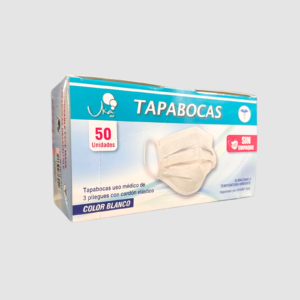 TAPABOCA TRIPLE CAPA BLANCO SIN EMPAQUE CJ X 50