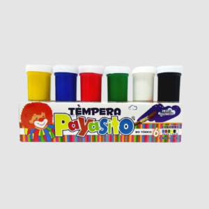 TEMPERA PEQUEÑA CAJA X 6 PAYASITO