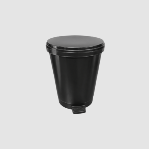 PAPELERA PEDAL ESTAMPADA 10 LT NEGRA