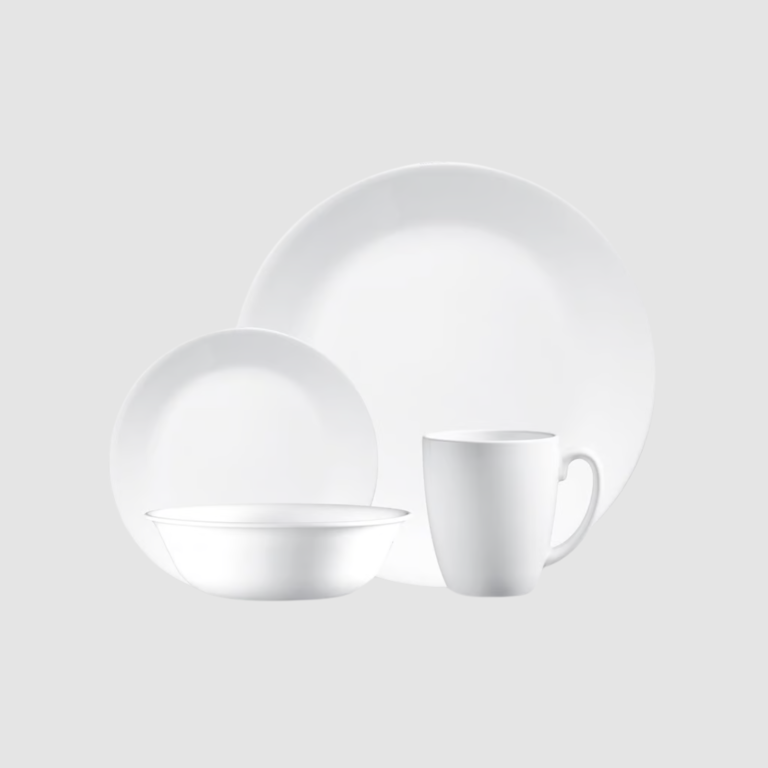 VAJILLA SIN DISEÑO 8 PUESTOS BLANCA