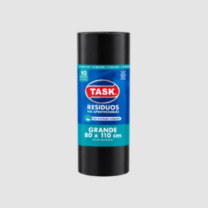 BOLSA DE BASURA GRANDE 80 X 110 NEGRA PQ X 10 TASK