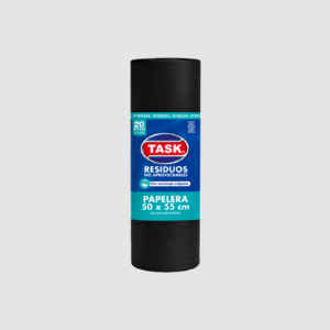 BOLSA DE BASURA PAPELERA 50 X 55 NEGRA PQ X 20 TASK