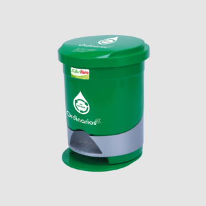 PAPELERA PEDAL REDONDA 12 LT VERDE FULLER