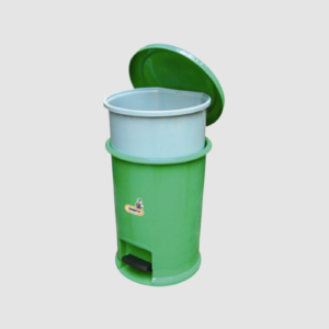 PAPELERA PEDAL REDONDA 12 LT VERDE TROMOPLAST
