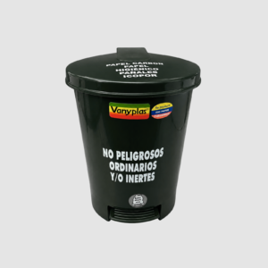 PAPELERA PEDAL REDONDA 12 LT VERDE VANYPLAST