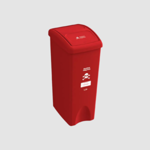 PAPELERA VAIVEN PLANA 53 LT ROJA ESTRA