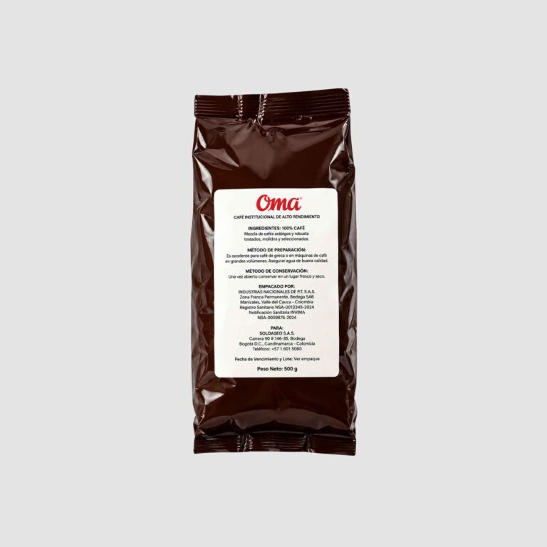 CAFÉ INSTANTÁNEO SOLUBLE 500 GR OMA