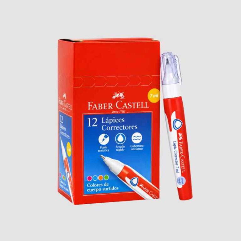 CAJA X 12 LÁPIZ CORRECTOR 7 ML FABER CASTELL