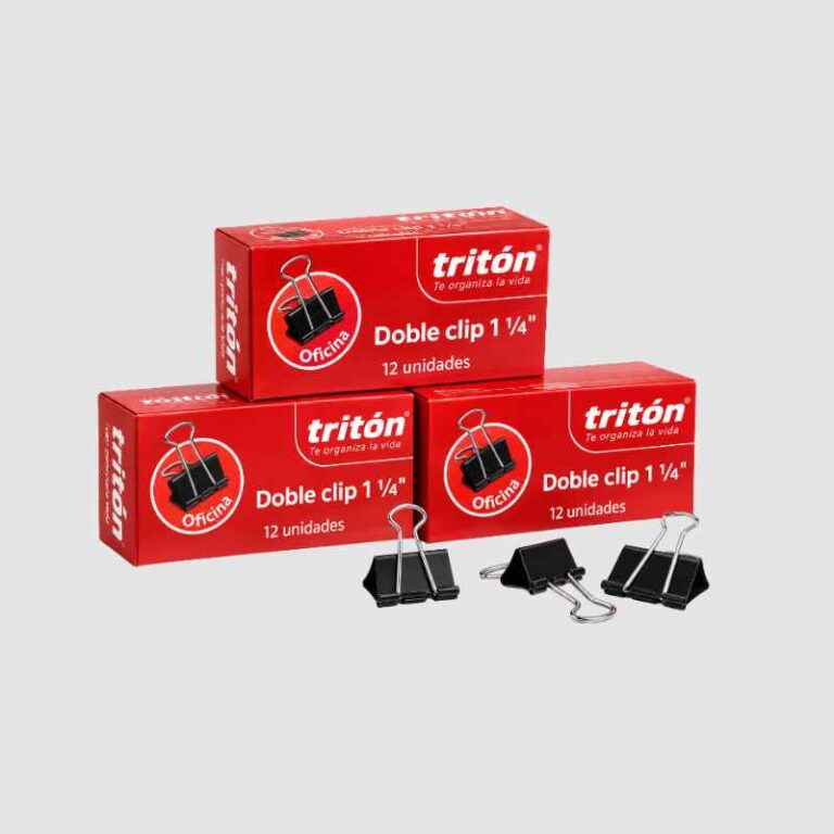 PACK X 3 GANCHO DOBLE CLIP 1 1_4 PUL CJ X 12 TRITON