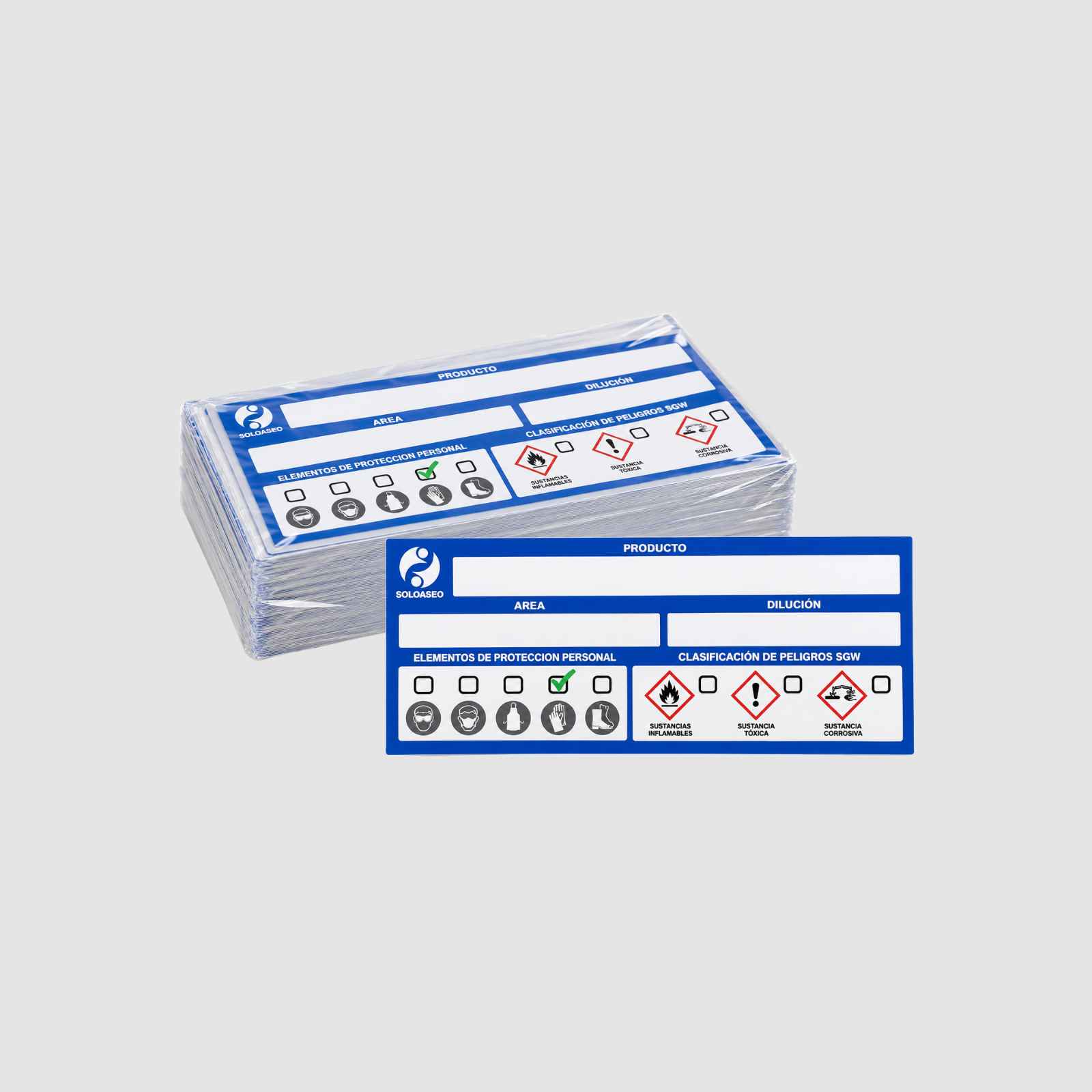PACK X 50 ETIQUETA GENÉRICA PARA MARCAR ATOMIZADOR 13 X 5 CM