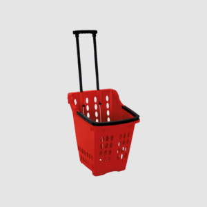 CARRO PARA MERCAR ROJO CON RUEDAS Y MANIJA RIMAX