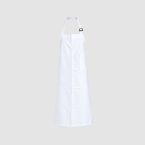 DELANTAL SENCILLO CON HEBILLA PLÁSTICA BLANCO 82 X 115 CM CAL 18