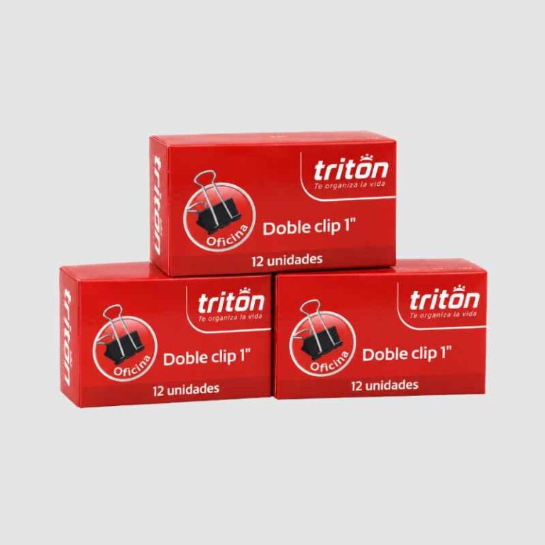 PACK X 3 GANCHO DOBLE CLIP 1 PUL CJ X 12 TRITON
