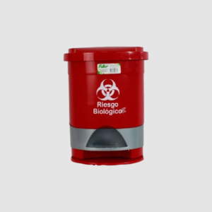 PAPELERA PEDAL REDONDA 6 LT ROJA FULLER