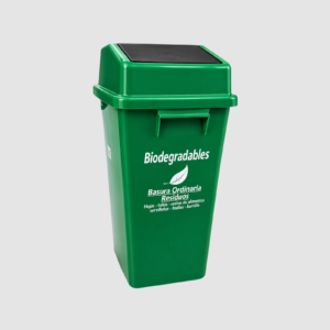PAPELERA VAIVEN PLANA 35 LT VERDE TROMOPLAST