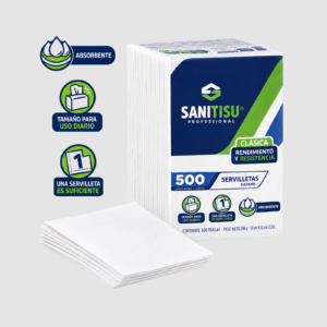 SERVILLETA PARA DISPENSADOR 1 A 1 BLANCA PQ X 500 SANITISU