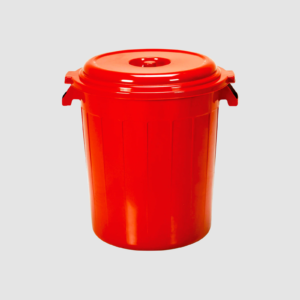 TANQUE CON TAPA PLANA 120 LT ROJO